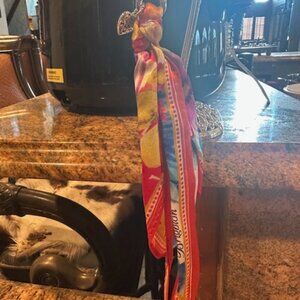 NWT Brighton Silk Suncatcher Scarf Key Purse Bag Fob 9 1/2 L